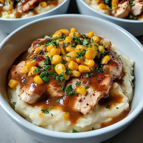 Chicken Mashed Potato Bowls