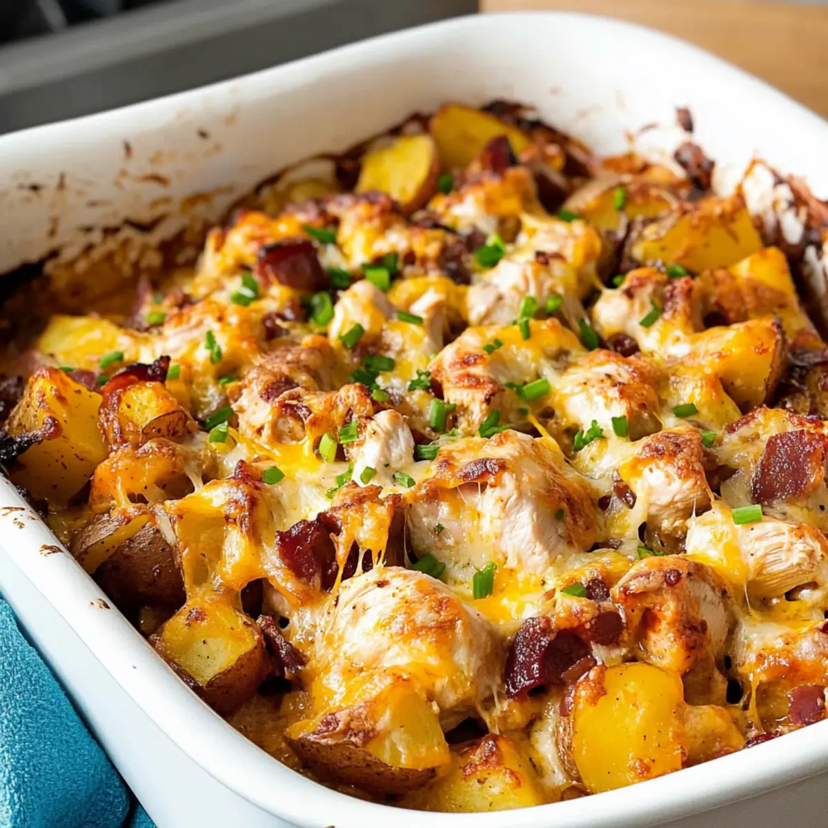 Loaded chicken and potato casserole