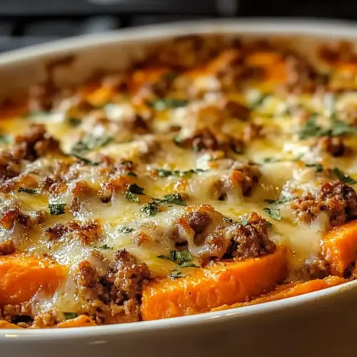Ground Turkey Sweet Potato Bake