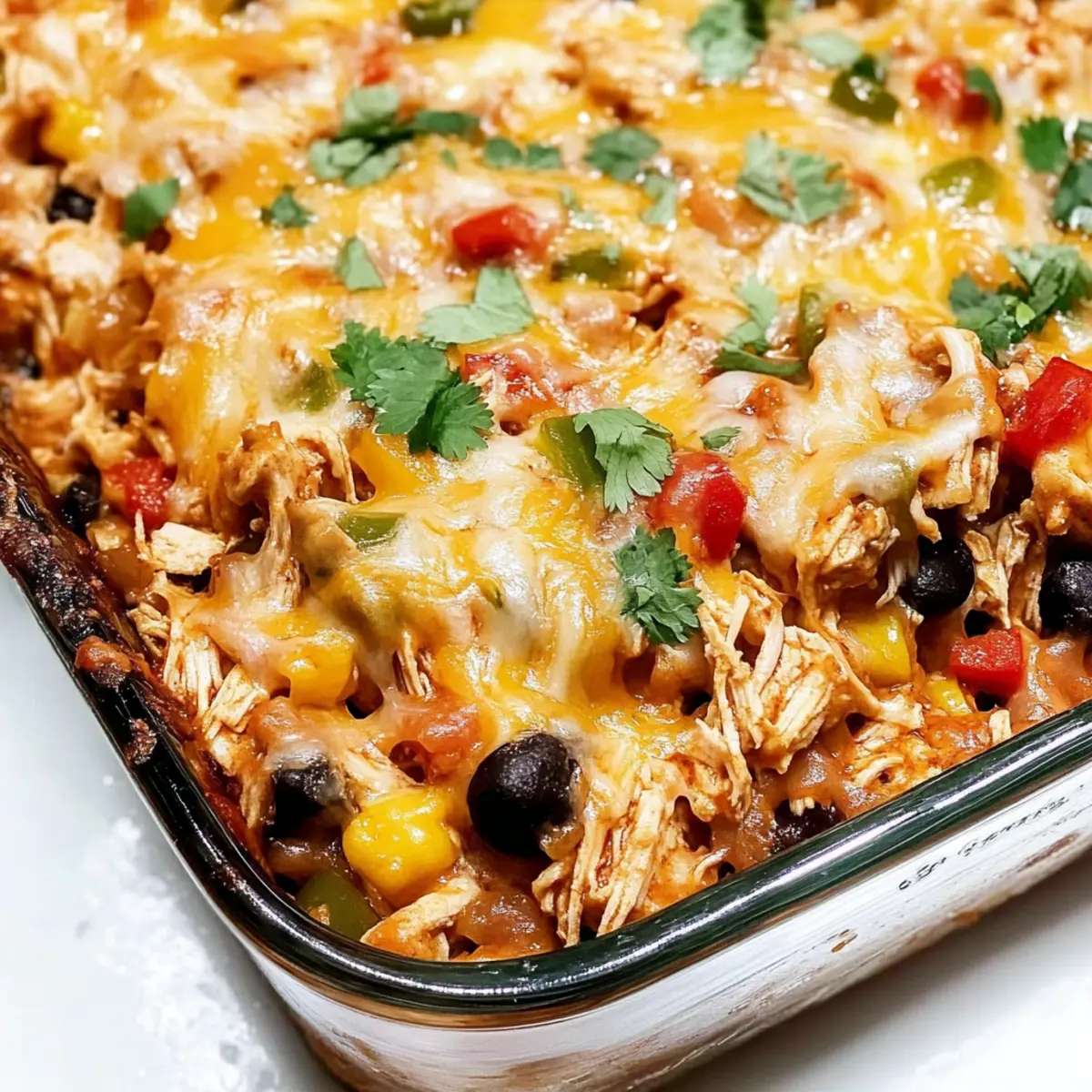 Easy Chicken Burrito Casserole