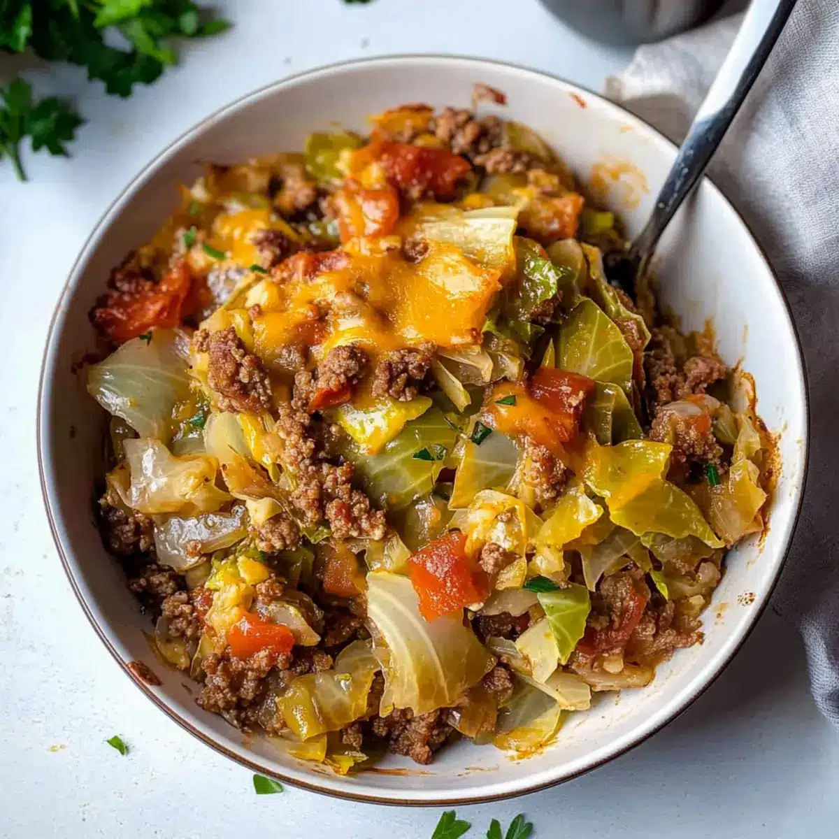 Low Carb Unstuffed Cabbage Casserole
