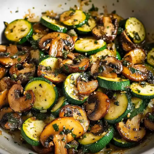 Skillet Zucchini and Mushrooms