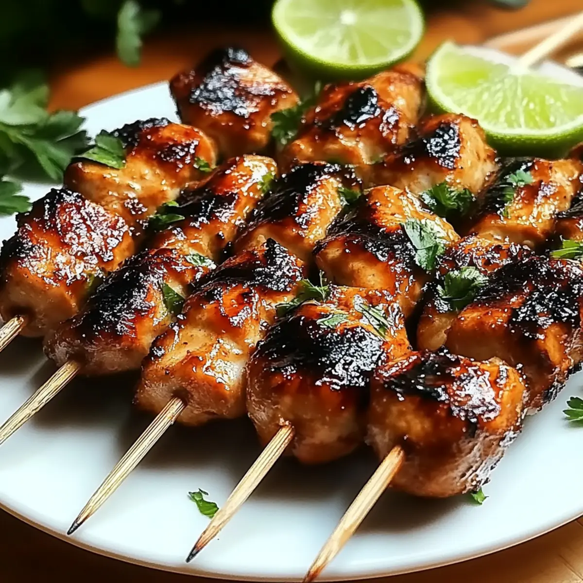 Grilled Thai Coconut Chicken Skewers