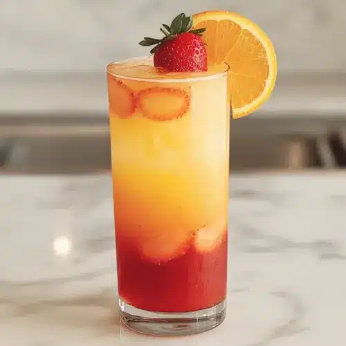Strawberry Sunrise Mocktail
