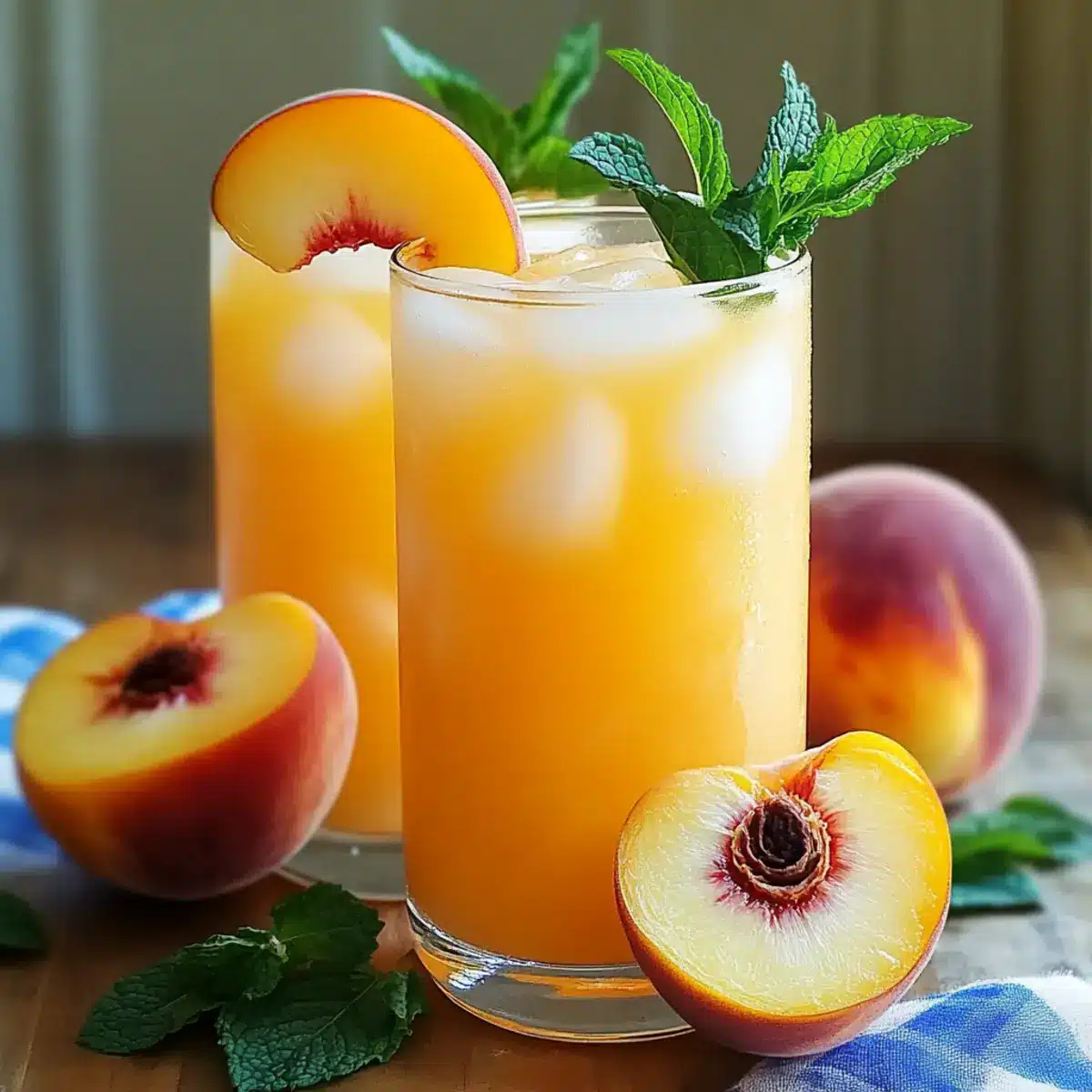 Sweet & Tart Peach Lemonade