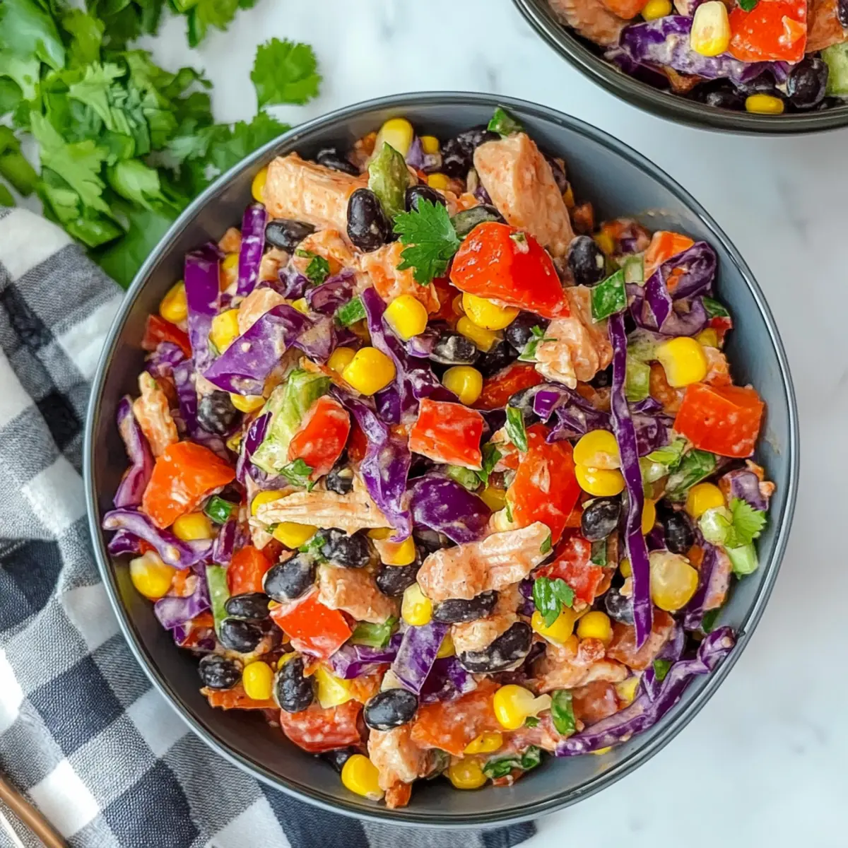 BBQ Chicken Dense Bean Salad