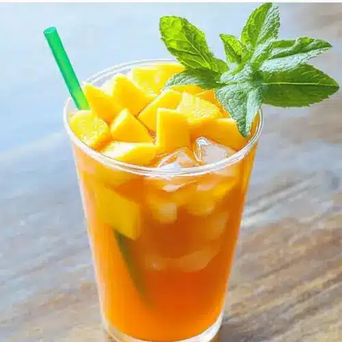 Easy Homemade Mango Iced Tea
