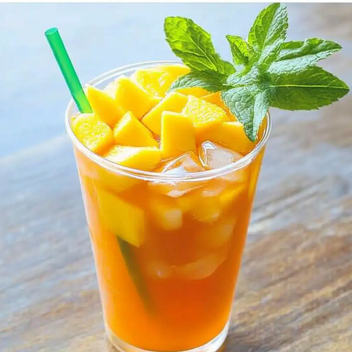 Easy Homemade Mango Iced Tea