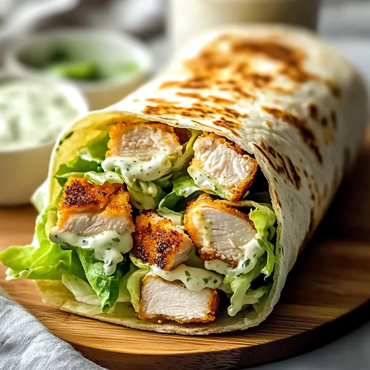 Perfect Chicken Caesar Wrap
