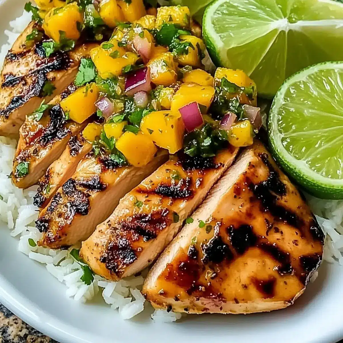 Honey Lime Chicken with Mango Salsa