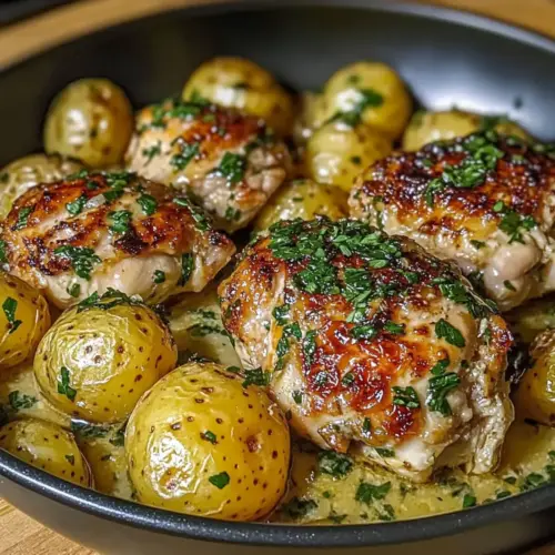One-Pan Cowboy Garlic Chicken & Potatoes