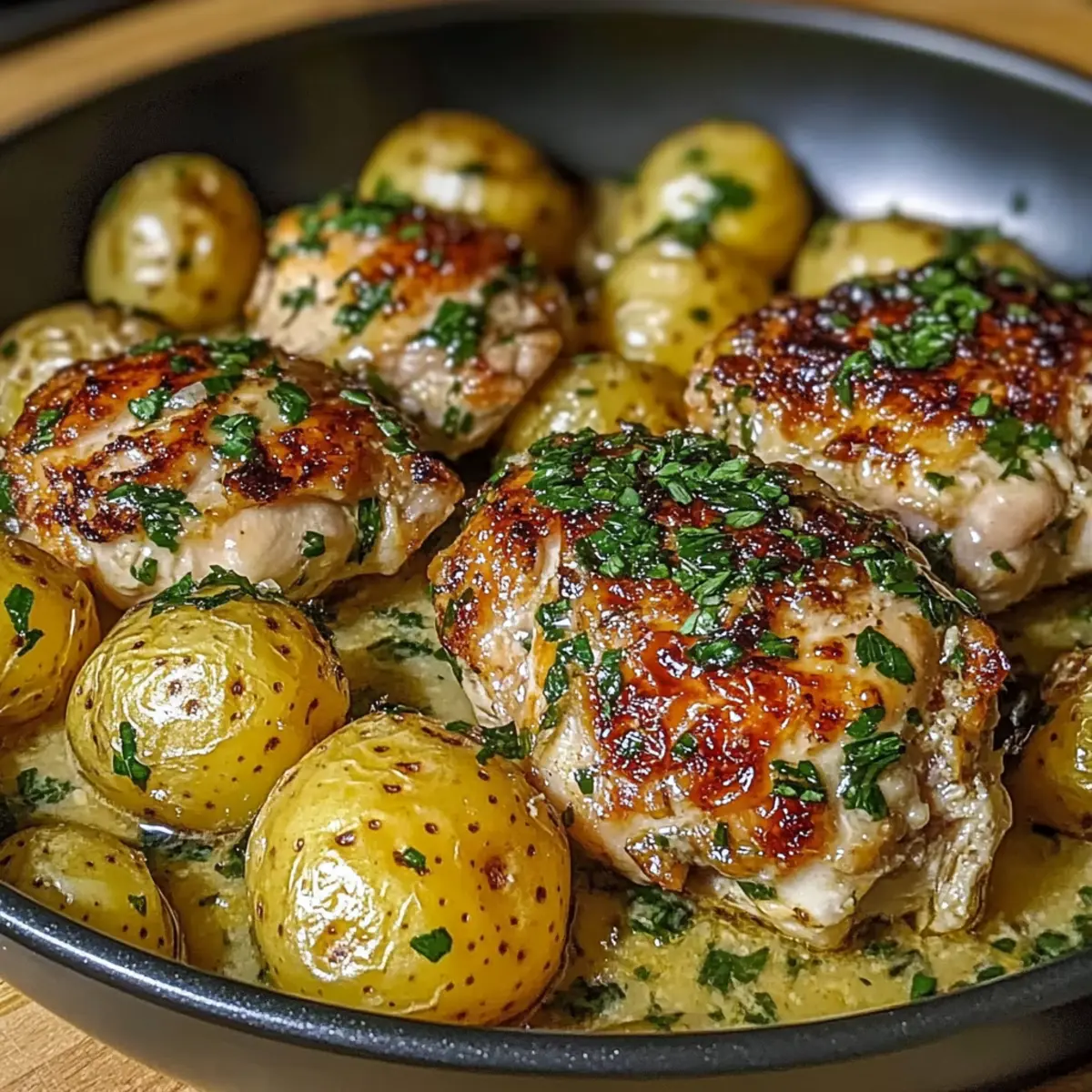 One-Pan Cowboy Garlic Chicken & Potatoes