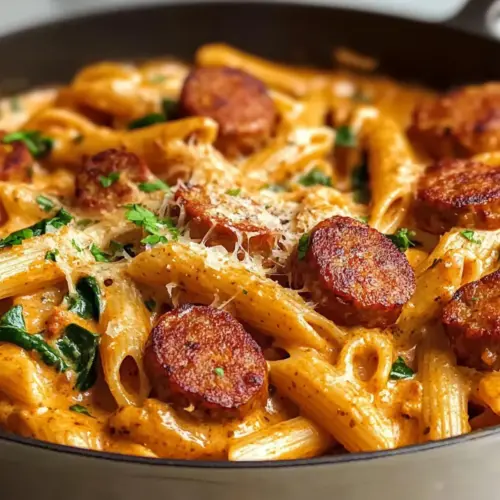 Creamy Spicy Cajun Sausage Pasta
