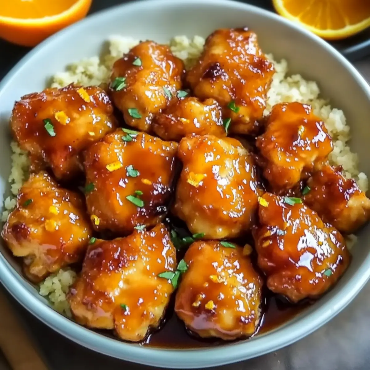 Crispy Baked Orange Chicken