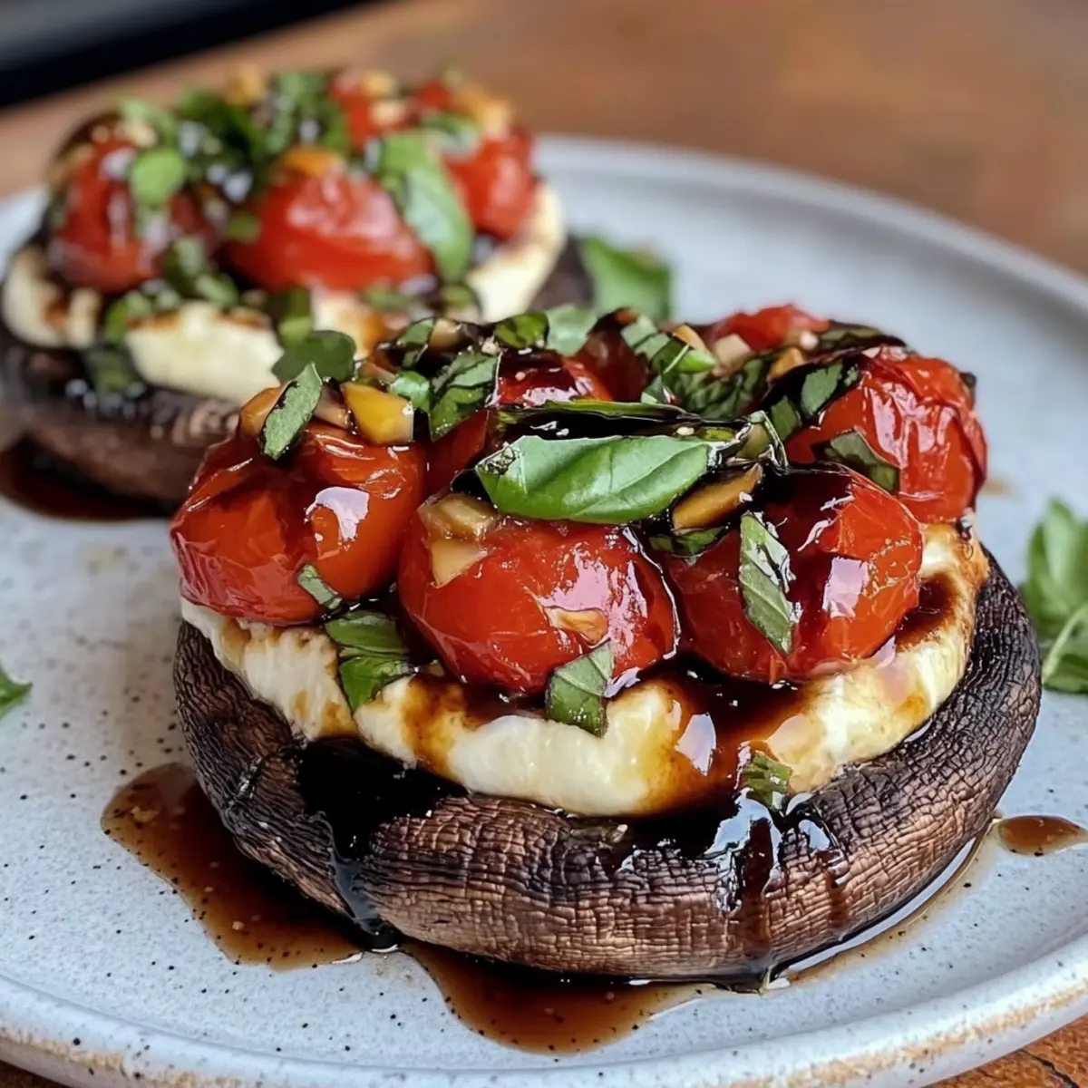 Caprese Stuffed Portobello Mushrooms