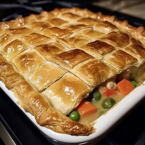 Chicken Pot Pie with Puff Pastry