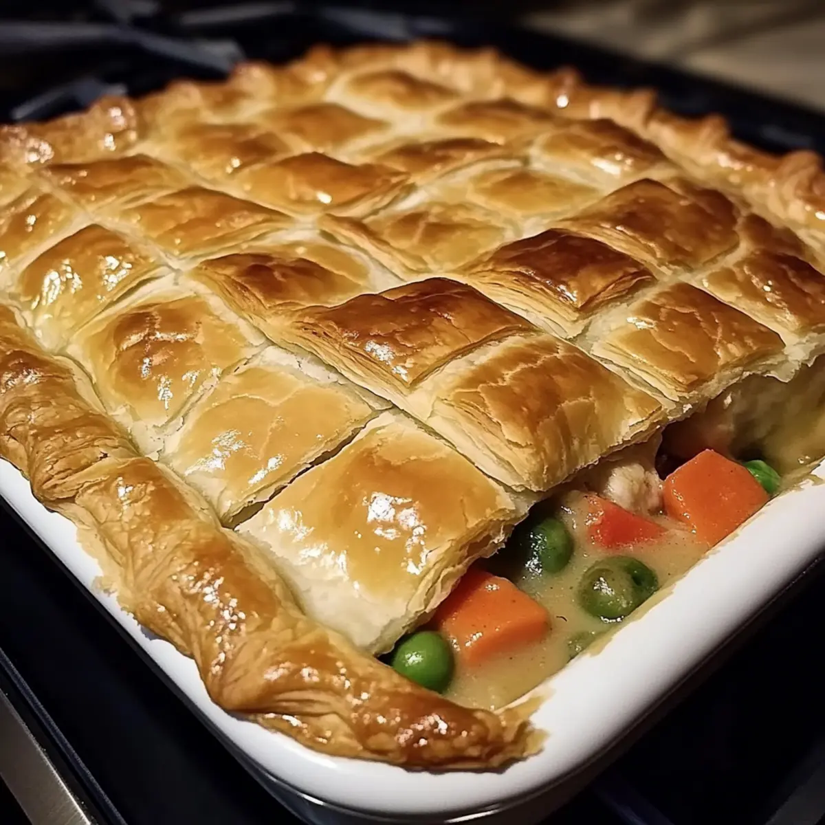 Chicken Pot Pie with Puff Pastry