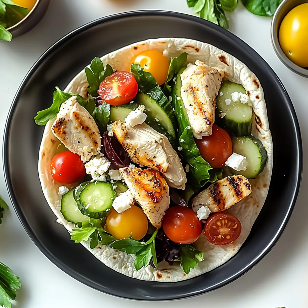 Mediterranean Chicken Wraps