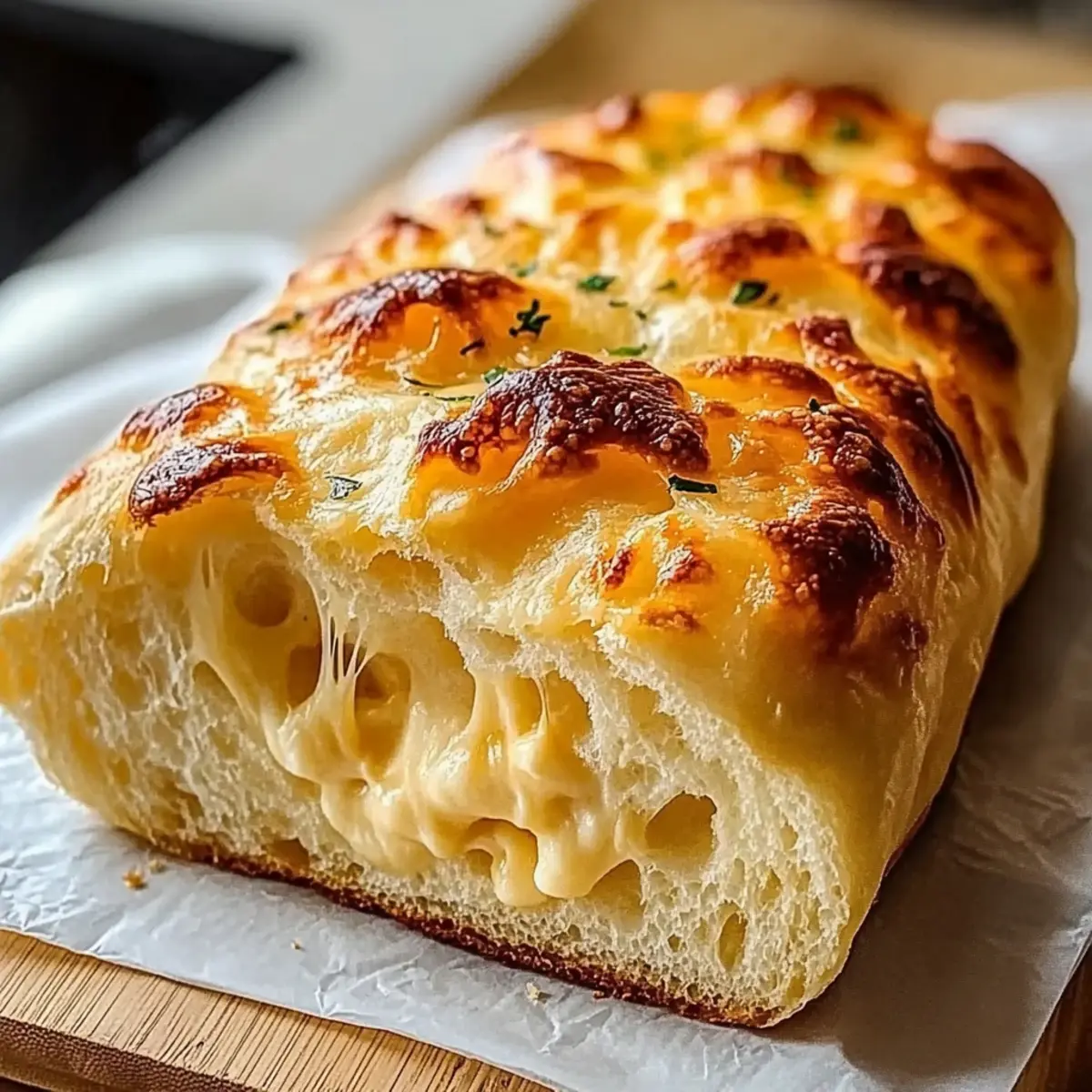 No Knead Cheese Bread Recipe