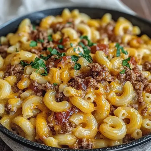 One-Pan Cheeseburger Macaroni