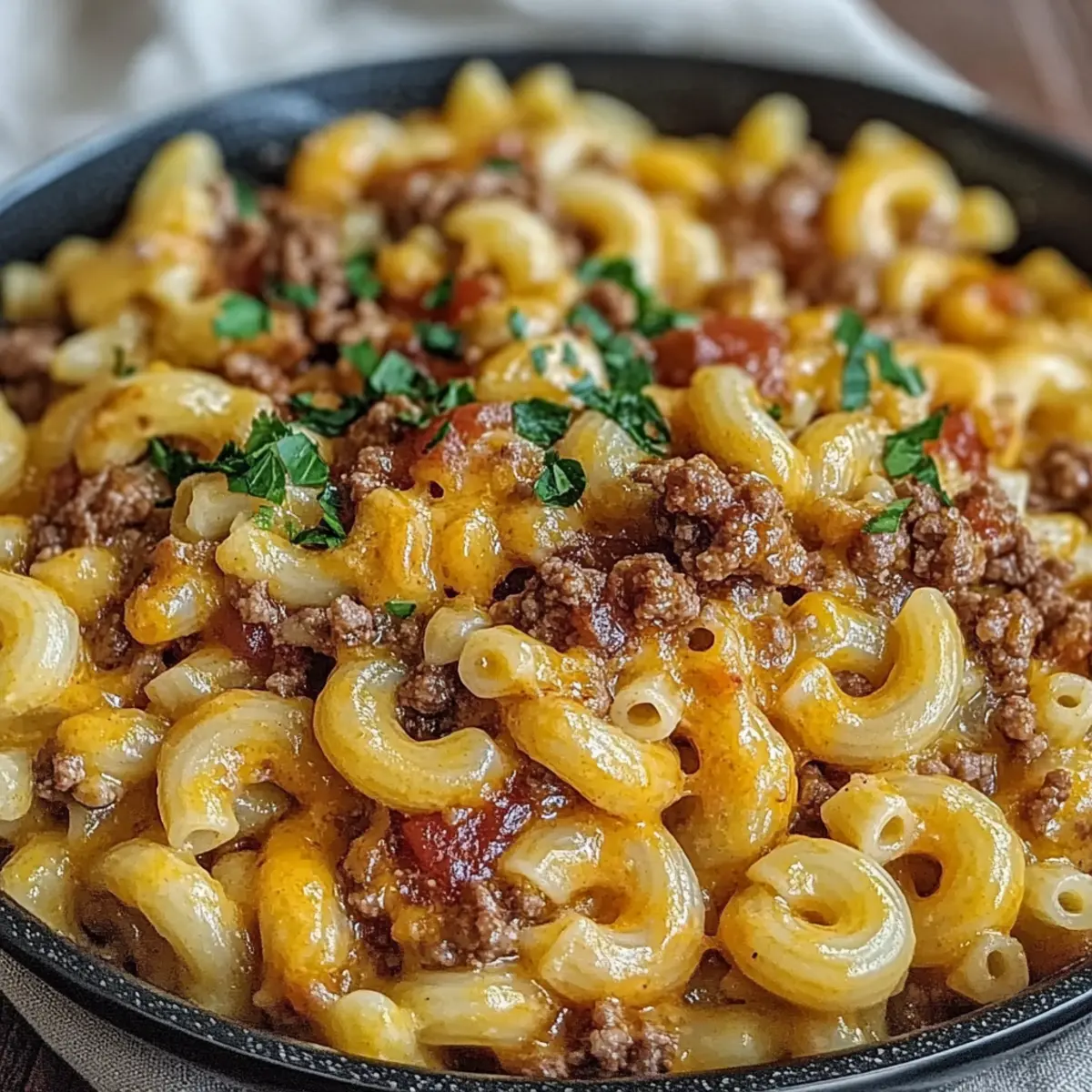 One-Pan Cheeseburger Macaroni