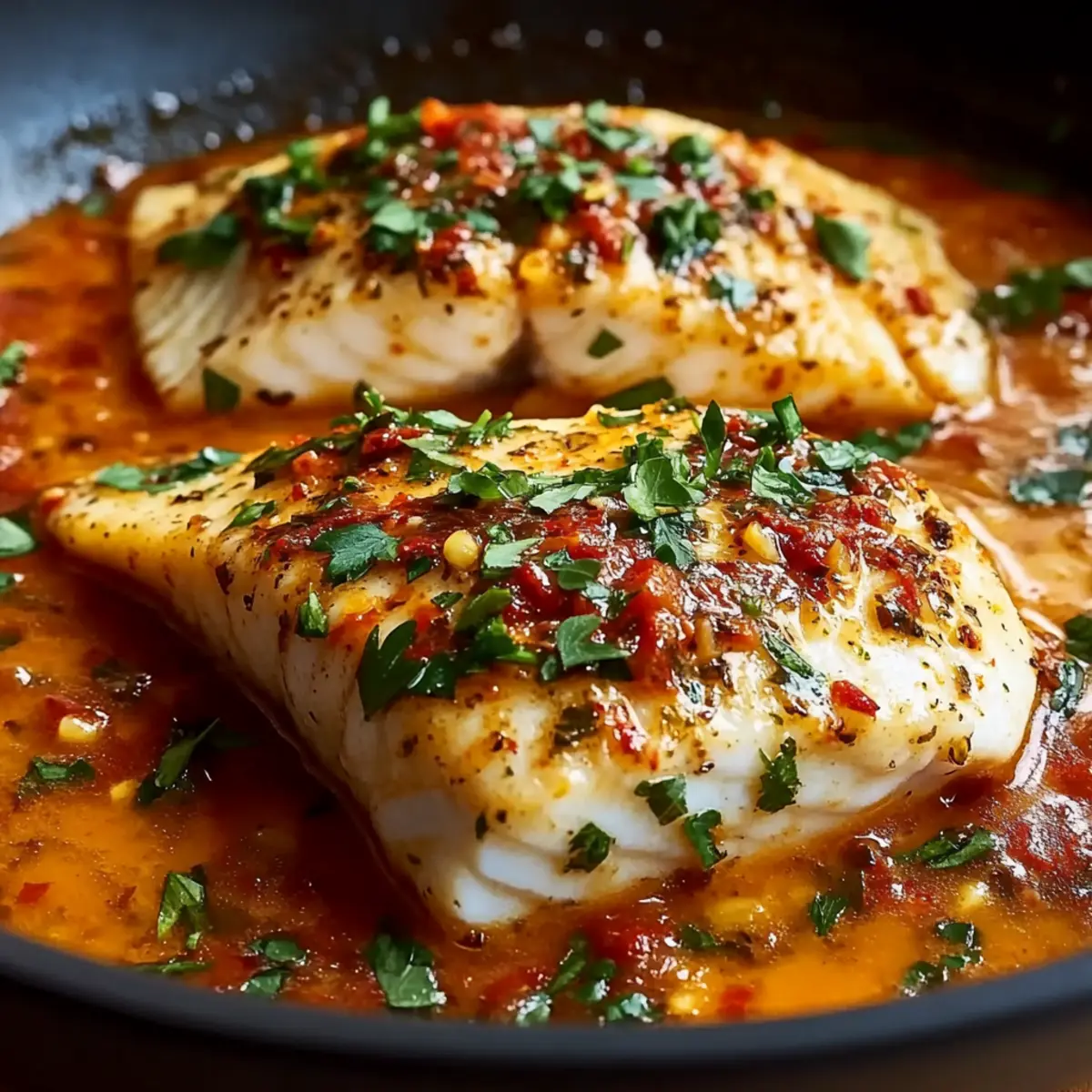 Tilapia in Roasted Pepper Sauce