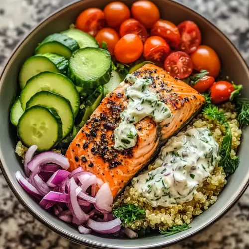Mediterranean Salmon Bowl
