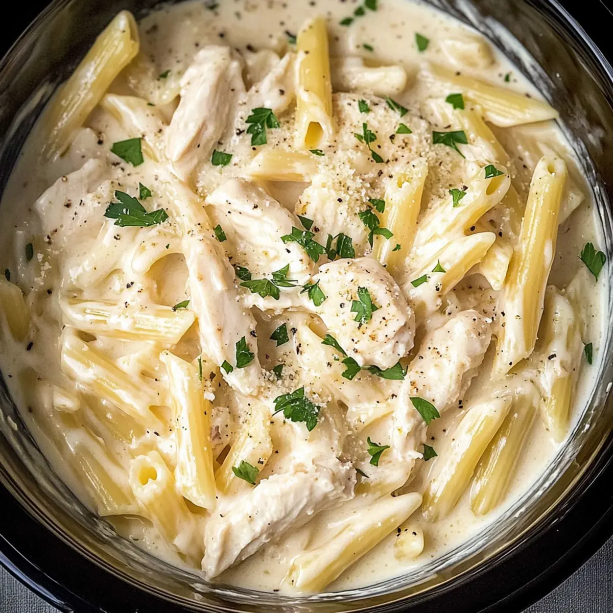 Crockpot Chicken Alfredo
