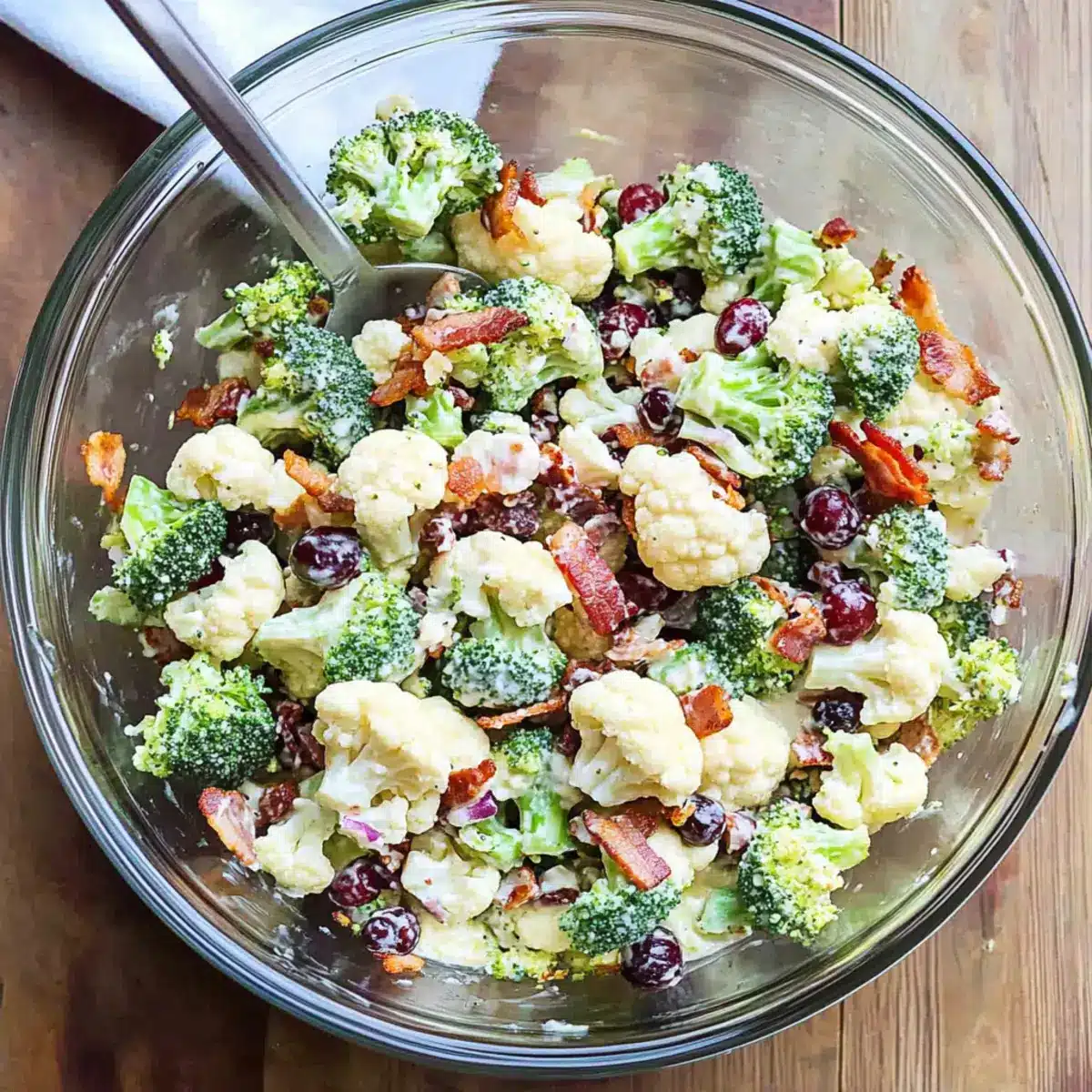 Broccoli Cauliflower Salad