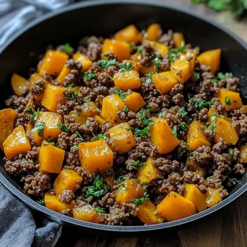 Ground Beef & Sweet Potato Skillet