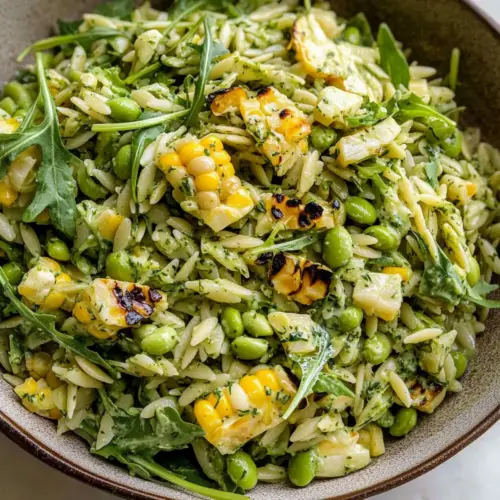 Grilled Corn Orzo Salad
