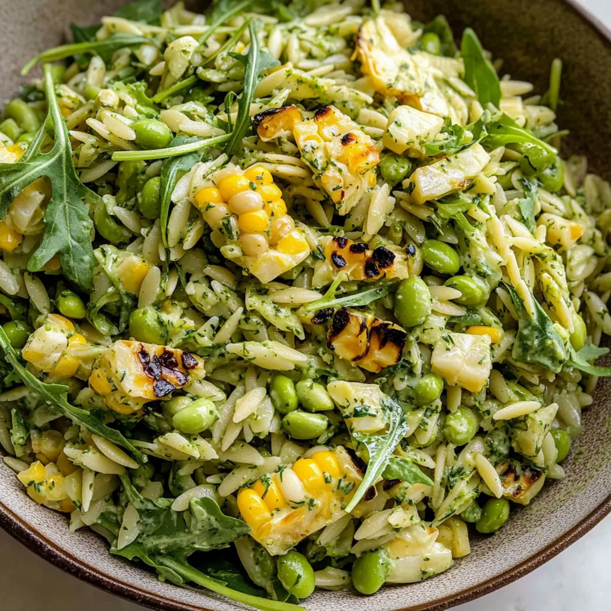 Grilled Corn Orzo Salad