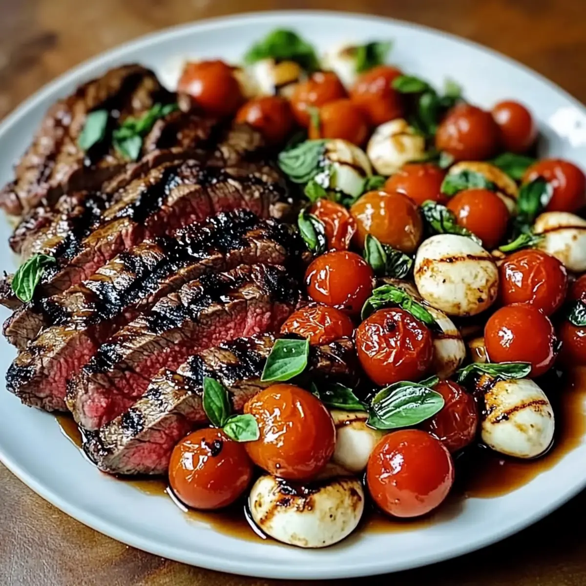 Grilled Flank Steak Caprese