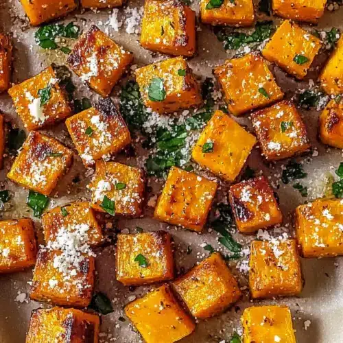 Garlic Parmesan Roasted Sweet Potatoes