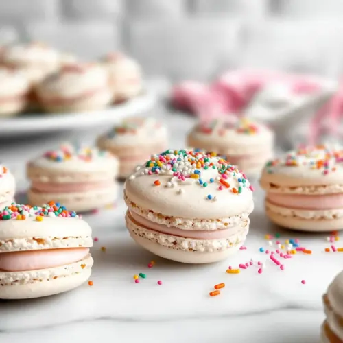Birthday Cake Macarons