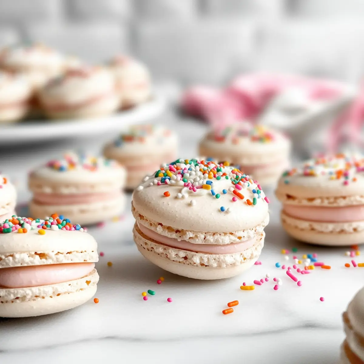 Birthday Cake Macarons