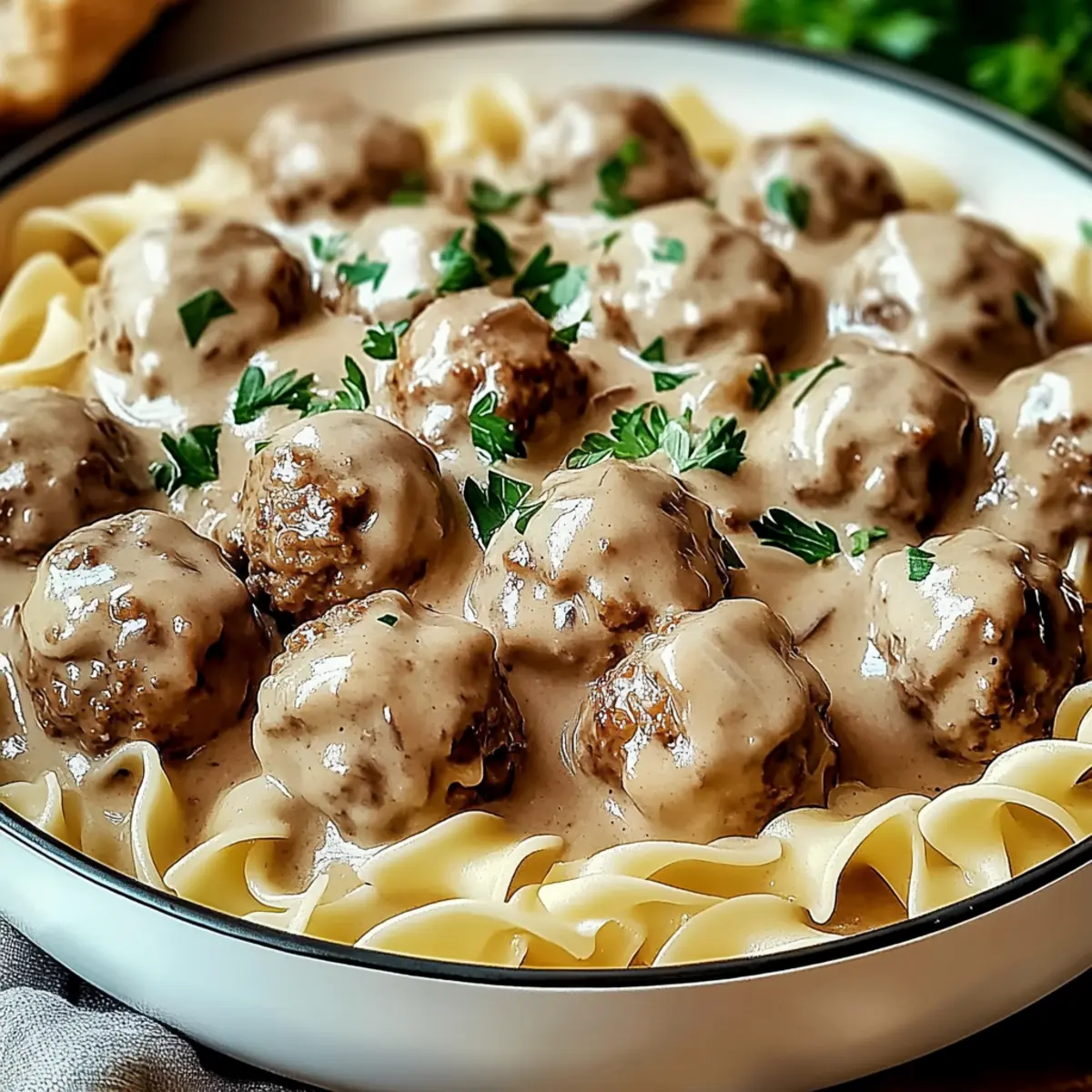 Cooker Meatball Stroganoff