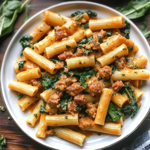 Creamy Sausage Rigatoni