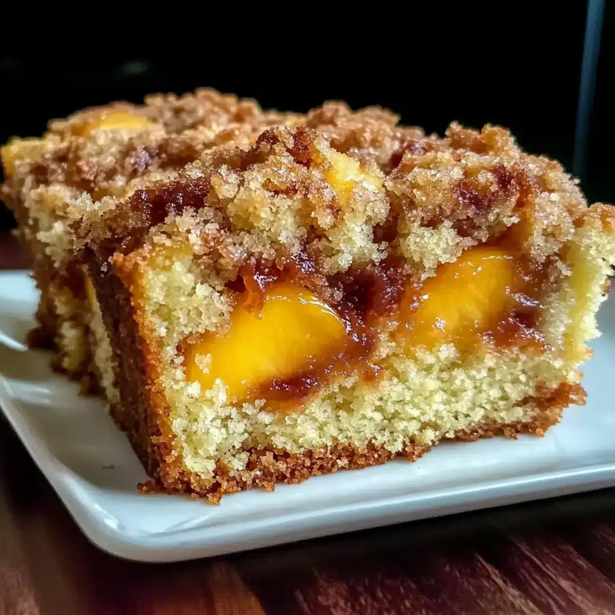 Peach Streusel Coffee Cake