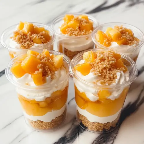 No Bake Peach Dessert Cups