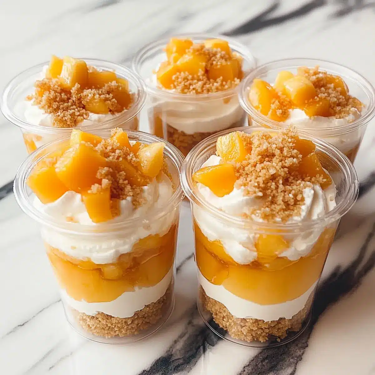 No Bake Peach Dessert Cups