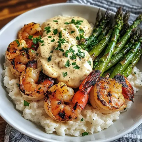 Grilled Shrimp Bowl with Asparagus
