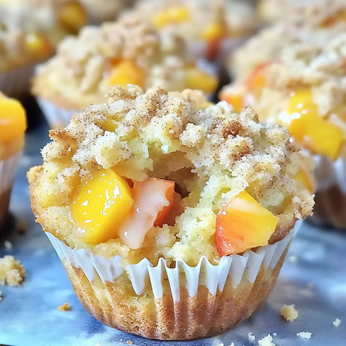 Peach Crumb Muffins