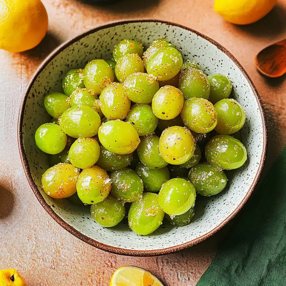 Frozen Tajin Grapes