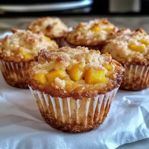 Peach Cobbler Muffins
