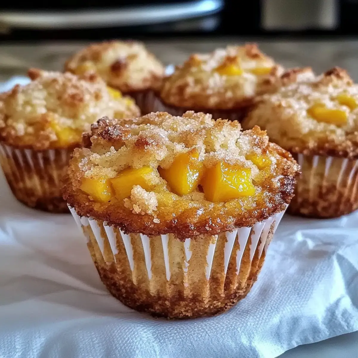 Peach Cobbler Muffins