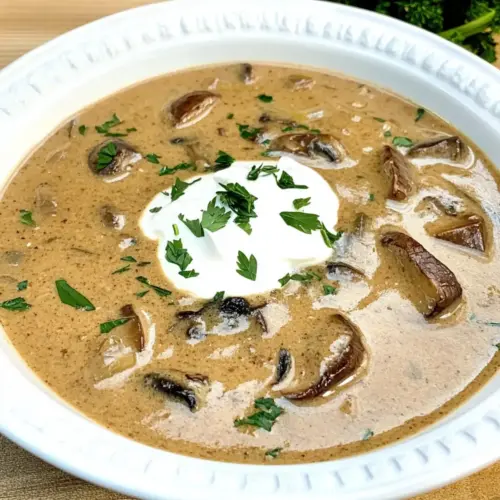 Creamy Hungarian Mushroom Soup
