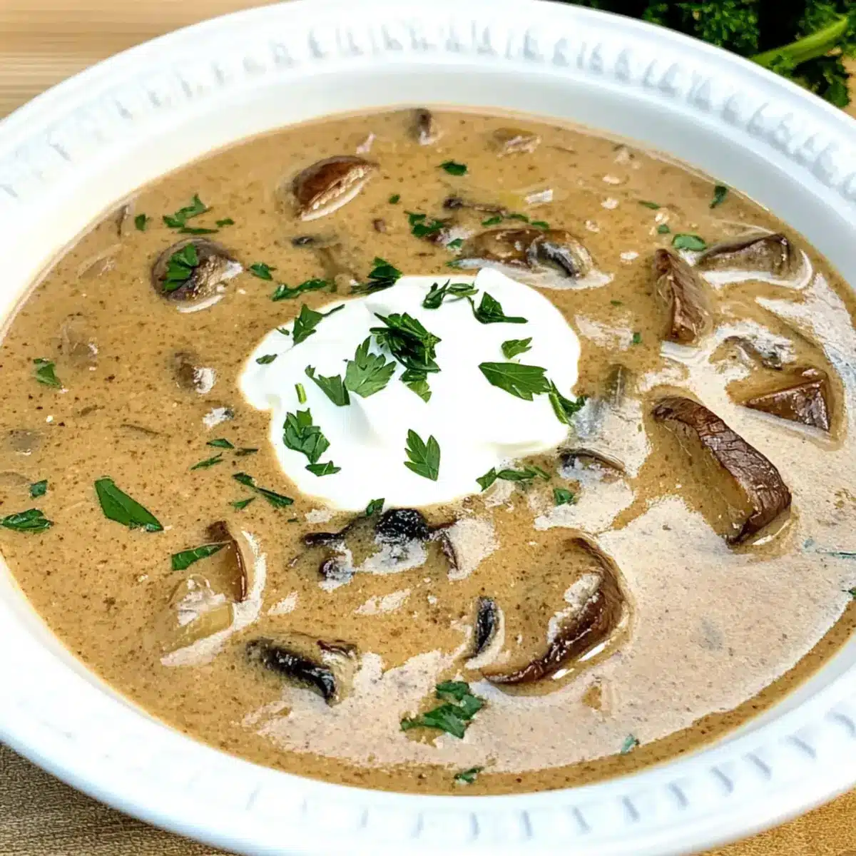Creamy Hungarian Mushroom Soup