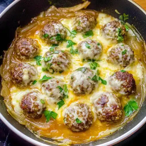 French Onion Meatballs