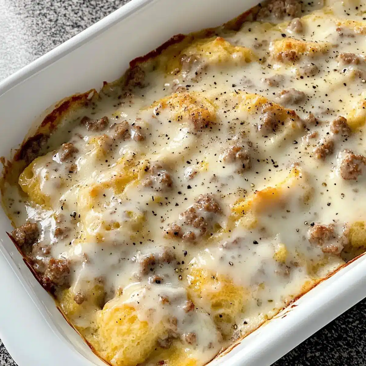 TikTok Biscuits and Gravy Casserole